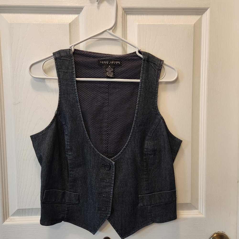 Larry Levine Denim Vest